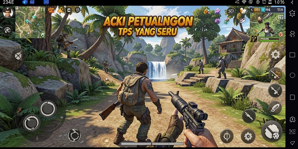 Tangkapan layar utama 234E menampilkan aksi TPS yang mendebarkan.
