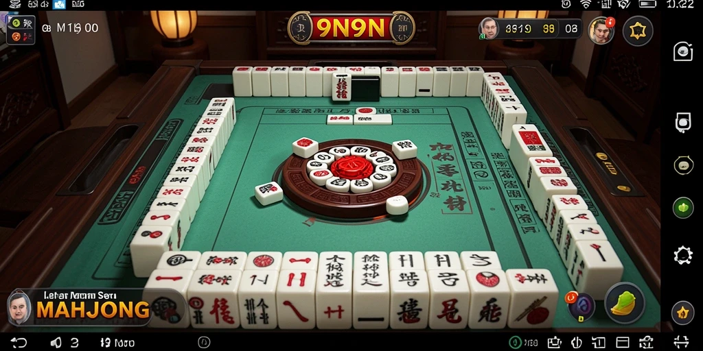 Tampilan gameplay seru dari Mahjong dalam 9N9N.