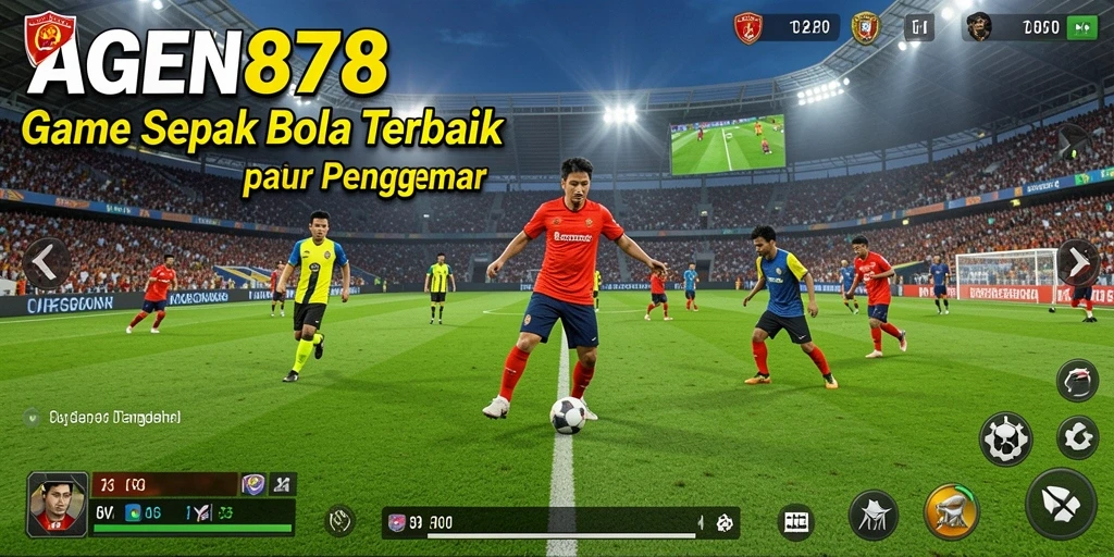 Gameplay seru AGEN878 menampilkan momen-momen menegangkan di lapangan sepak bola.