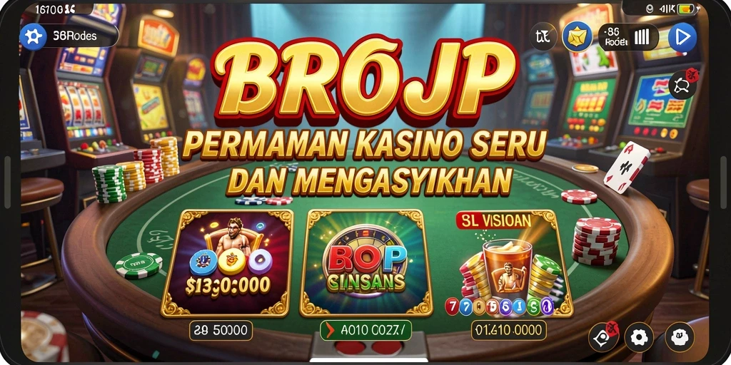 Tampilan gameplay menarik dengan desain kasino yang realistis.