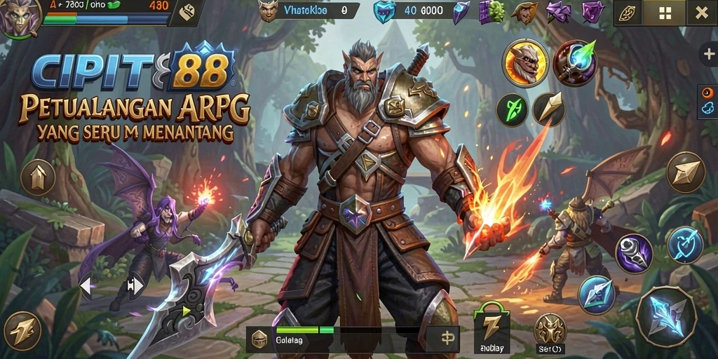 Tampilan gameplay ARPG yang menegangkan dari CIPIT88.