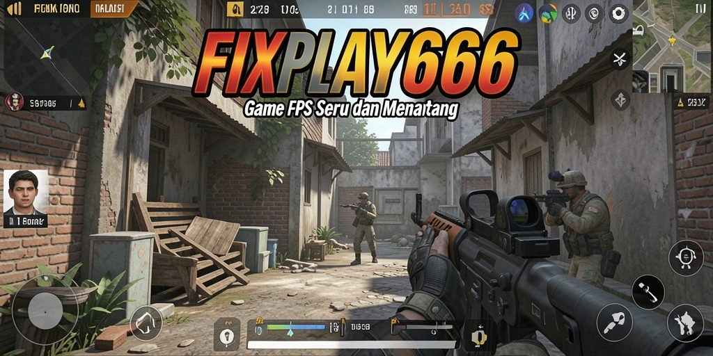 Tampilan gameplay menegangkan dari FIXPLAY666 dalam mode FPS.