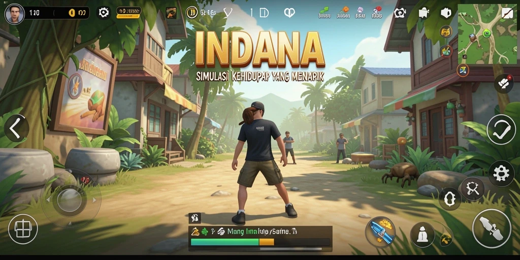 Tampilan gameplay <strong>INDAAA</strong> yang mendalam dan interaktif.