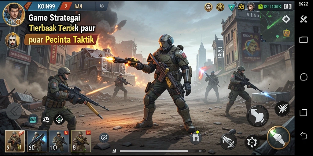 Tampilan gameplay KOIN99 yang menegangkan dan penuh strategi.