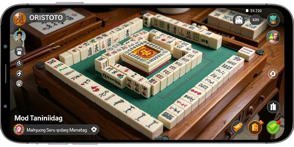 Tangkapan layar ORISTOTO menampilkan momen seru permainan Mahjong.