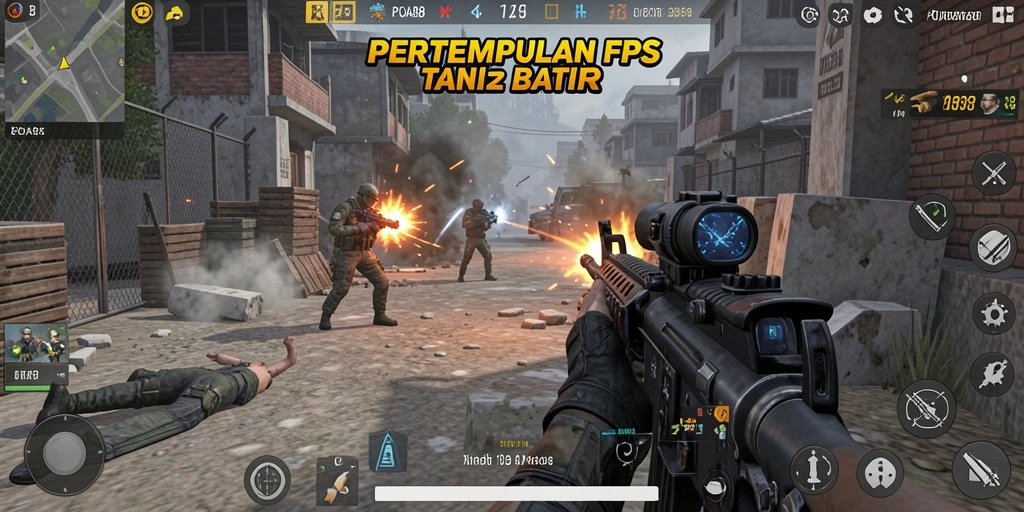 Screenshot gameplay POA88 menampilkan pertempuran FPS yang intens dan menegangkan.