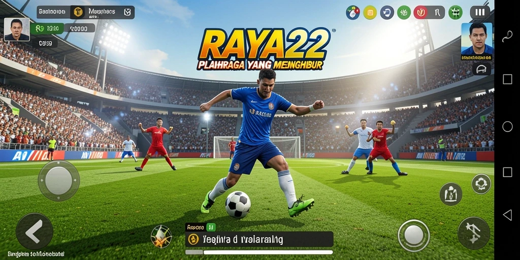 Tampilan seru dari pertandingan di RAYA22 dengan gameplay yang intens.