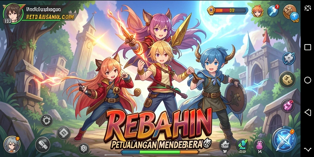 Tampilan gameplay menarik dengan karakter Anime yang hidup.
