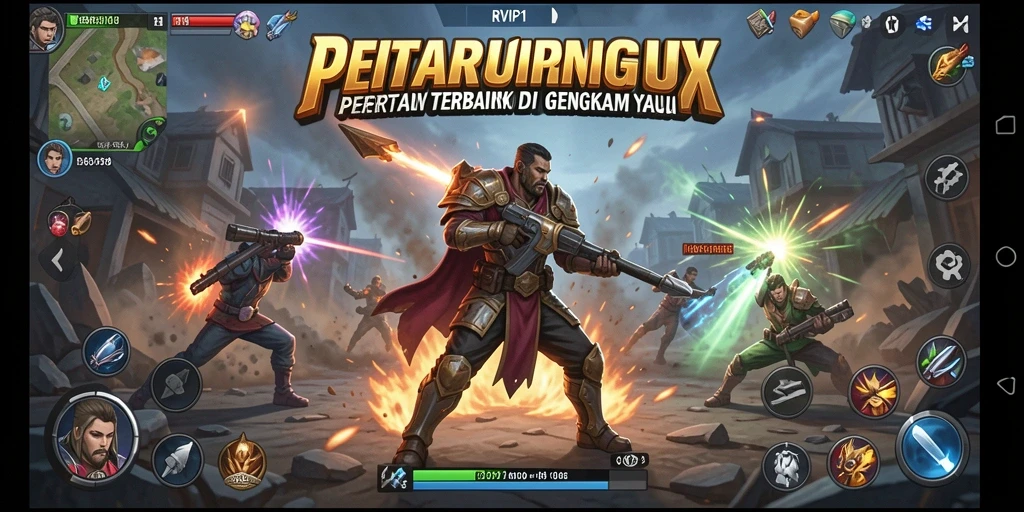 Screenshot utama RVIP1 menampilkan aksi pertarungan yang mendebarkan.