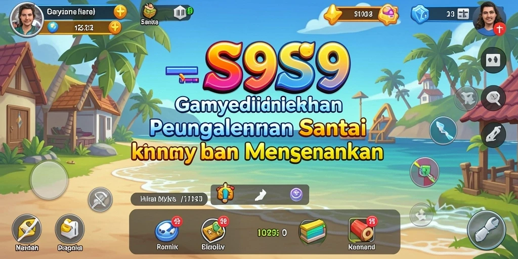 Tangkapan layar gameplay S9S9 menampilkan manajemen sumber daya yang menyenangkan.