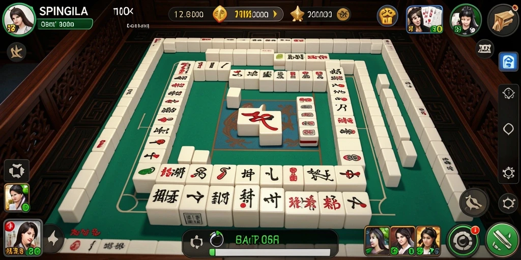 Screenshot SPINGILA menampilkan gameplay Mahjong yang seru dan menantang.